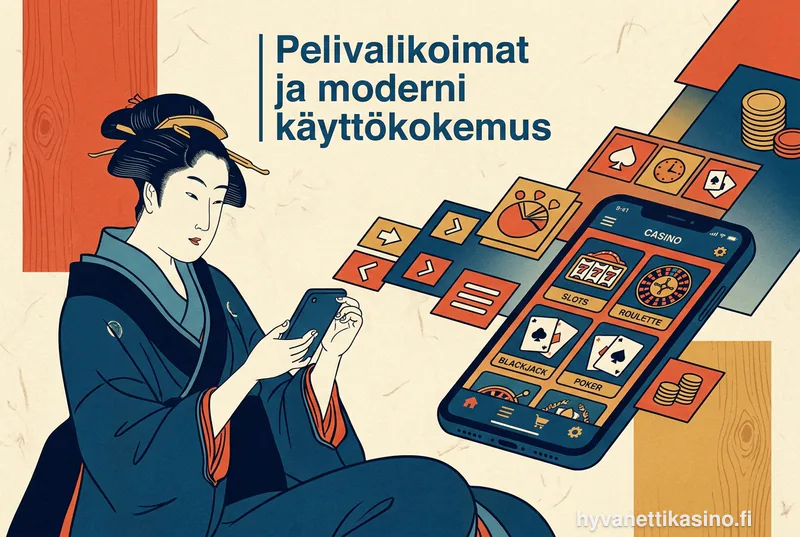 Pelivalikoimat ja moderni käyttökokemus